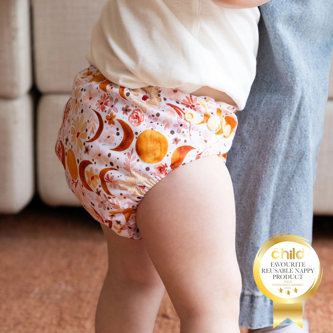 Boho Moon Reusable Cloth Nappy