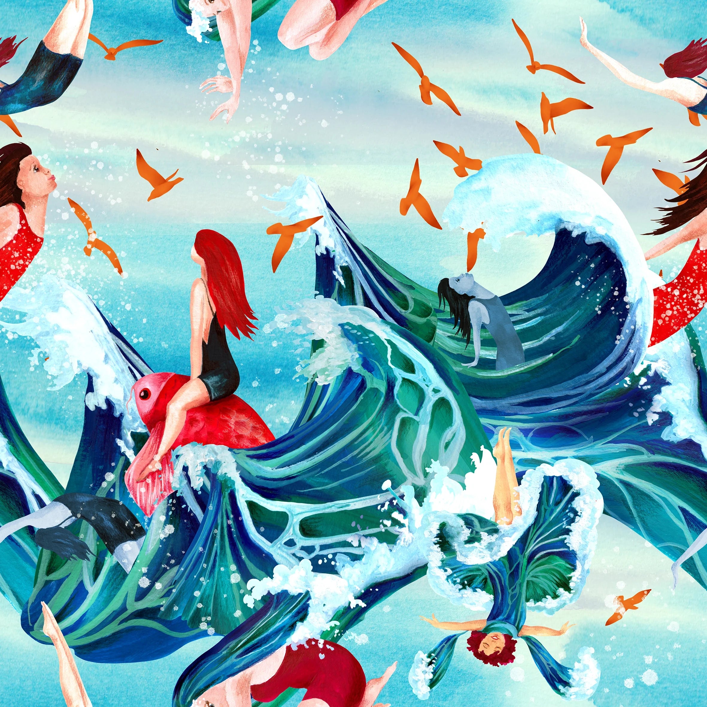 Mermaid Mischief Reusable Cloth Nappy