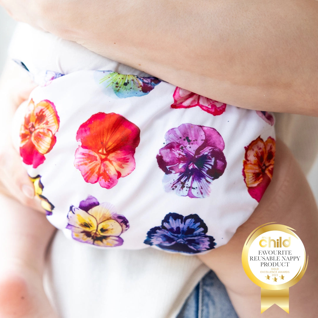 Perfect Pansy Reusable Cloth Nappy