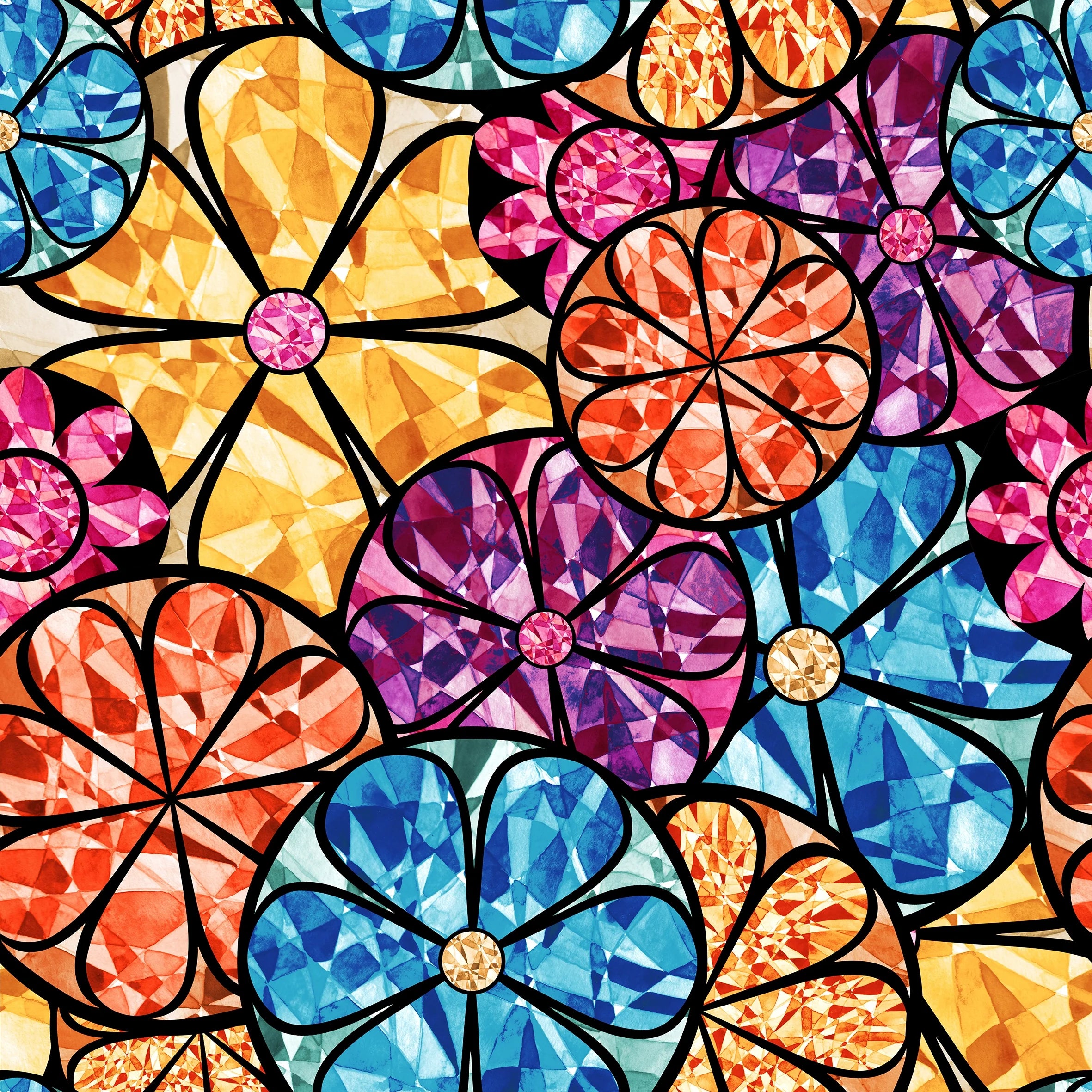 Stained Glass Reusable Cloth Nappy