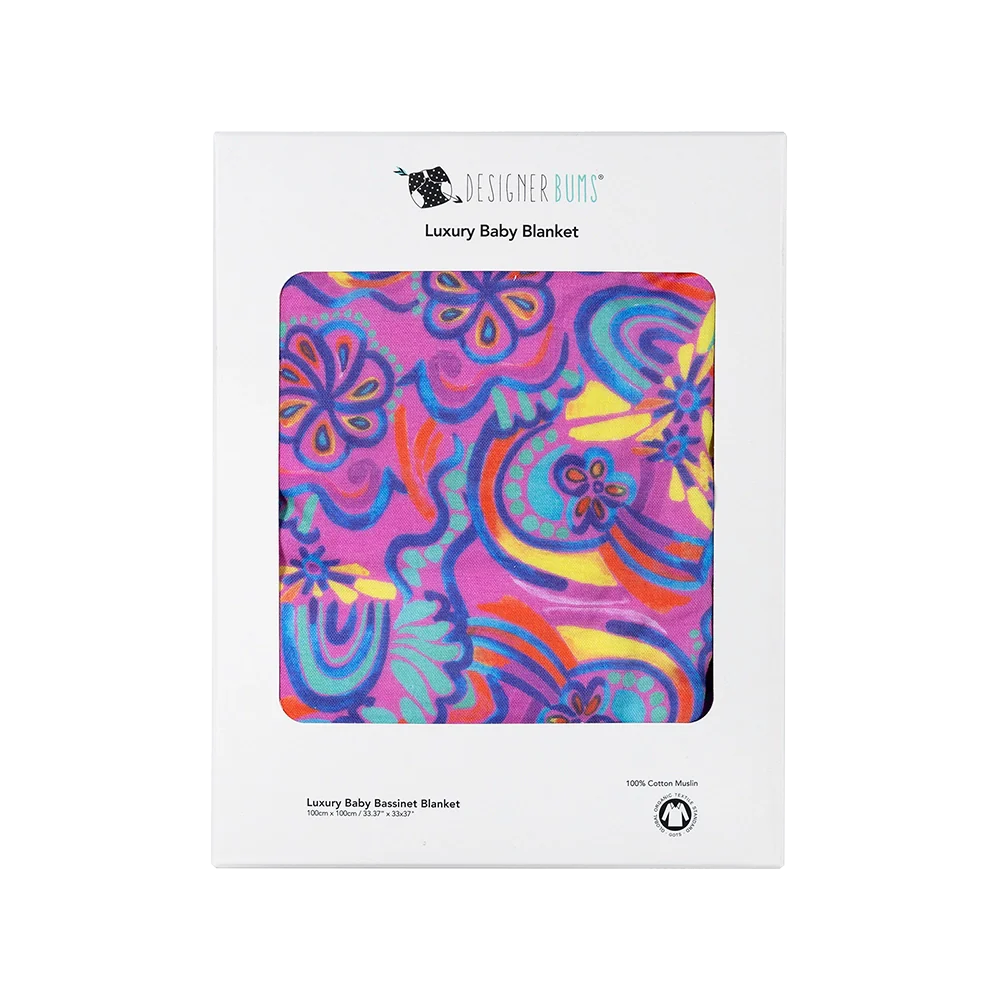 Abstract Rainbow Baby Bassinet Blanket