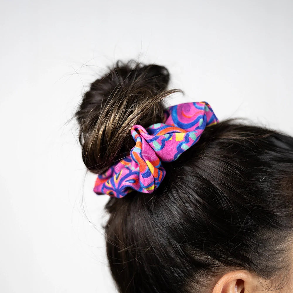 Abstract Rainbow Scrunchie