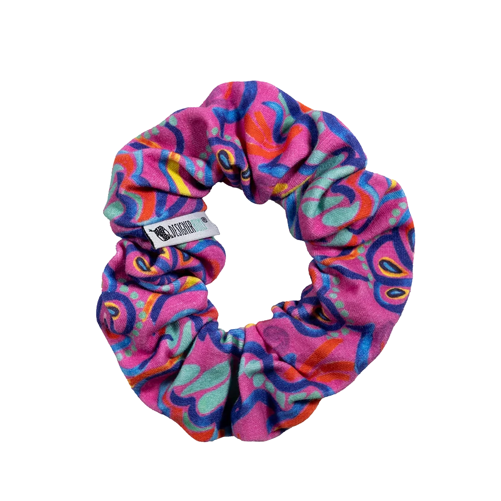 Abstract Rainbow Scrunchie
