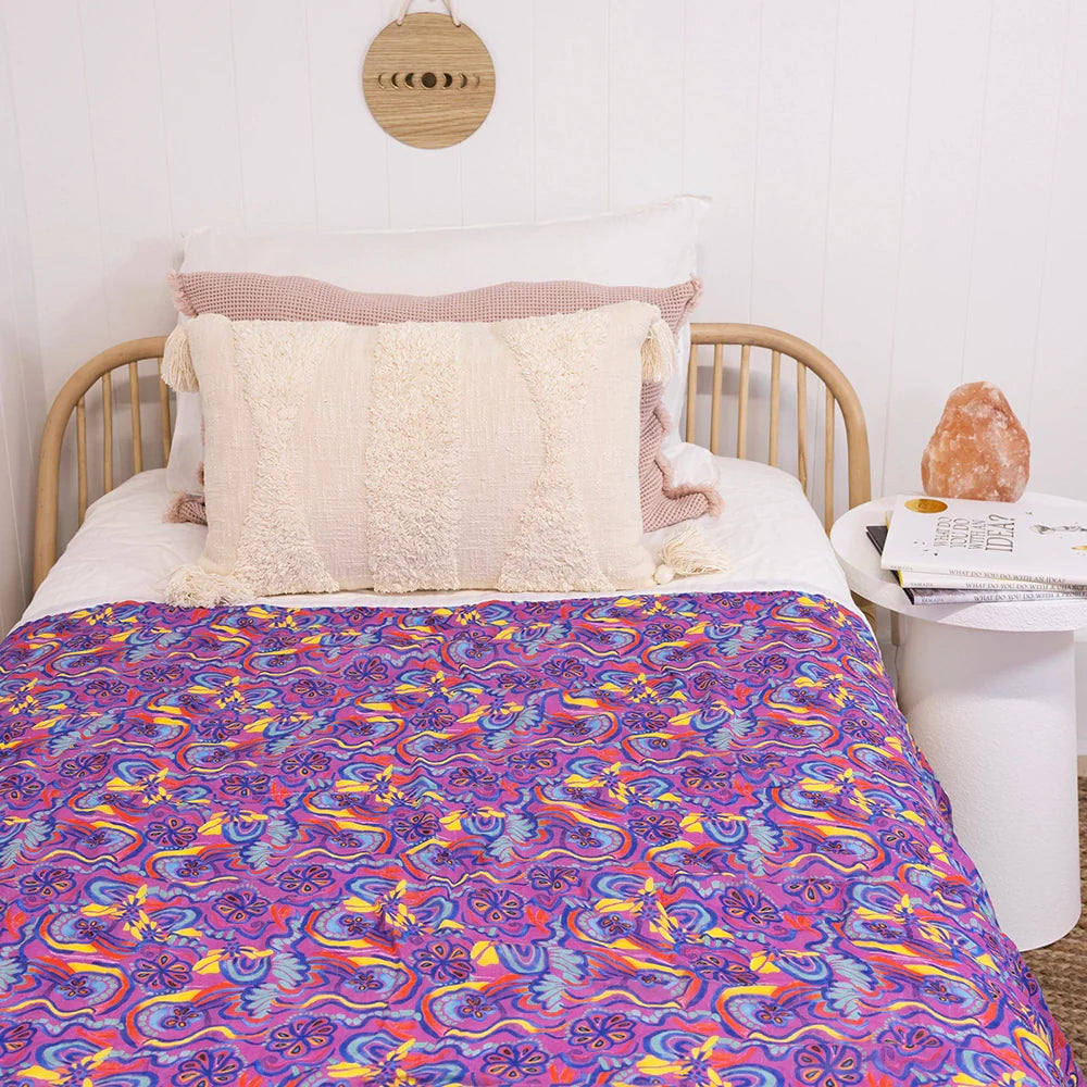 Abstract Rainbow Single Blanket