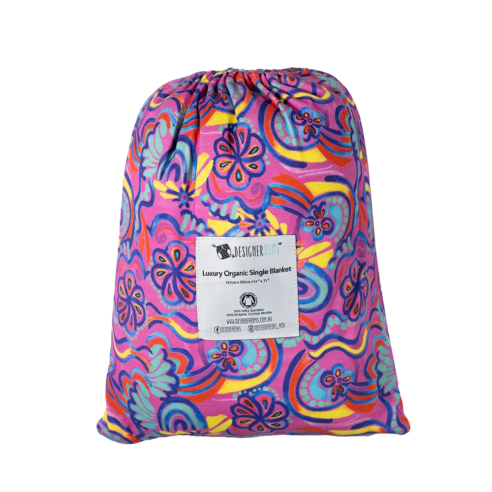 Abstract Rainbow Single Blanket
