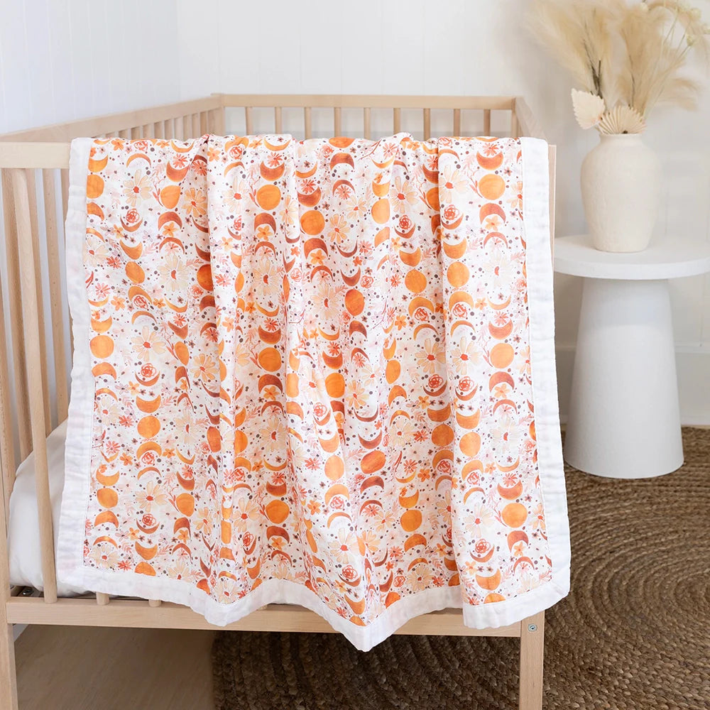 Boho Moon Baby Bassinet Blanket