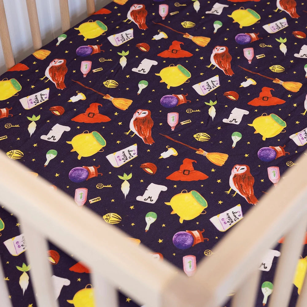 Charms and Potions Fitted Cot Sheet
