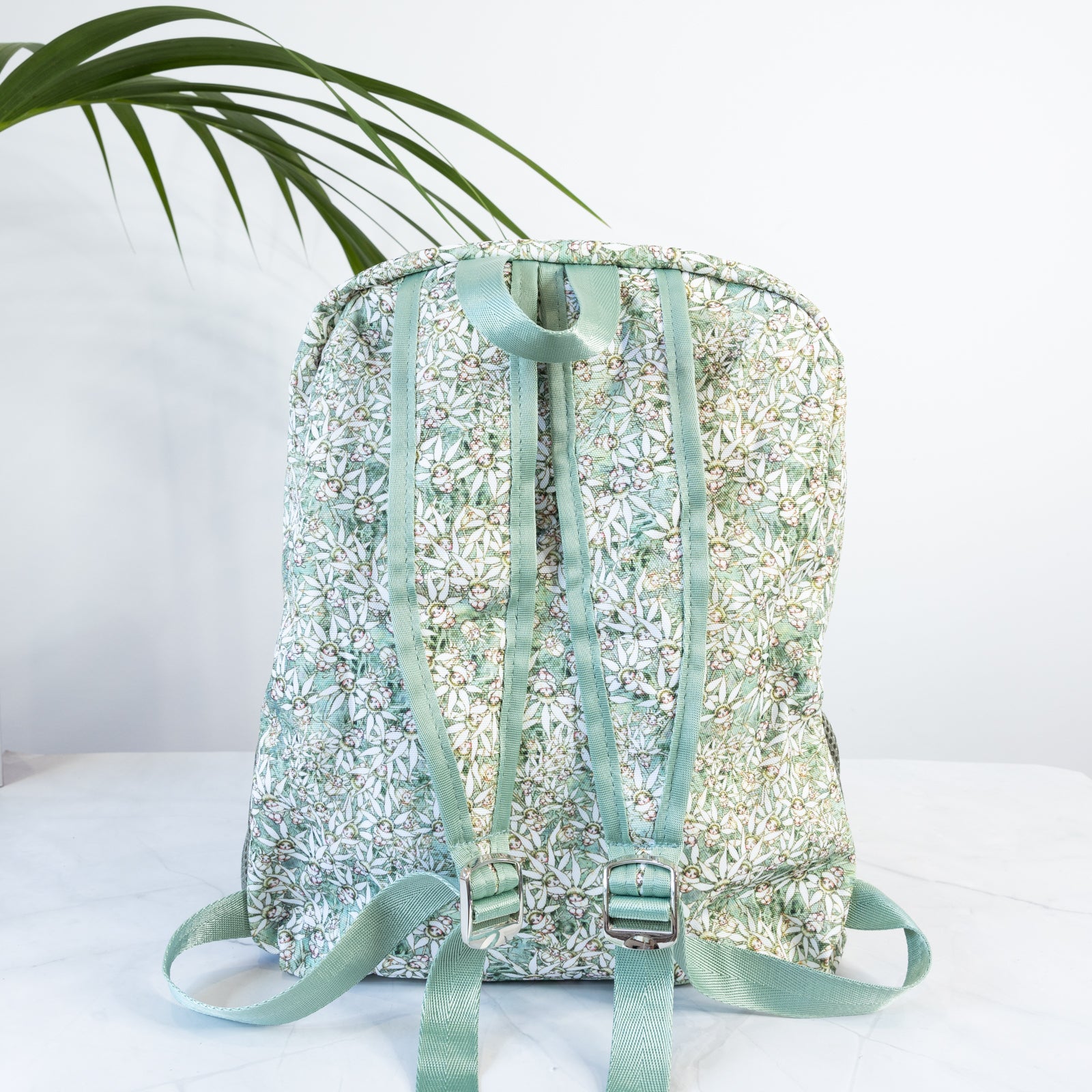 Flannel Flowers Foldable Backpack - SECONDS