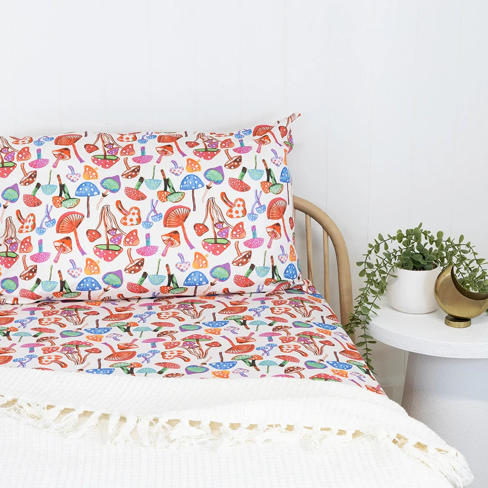 Tiny Toadstools Single Fitted Sheet