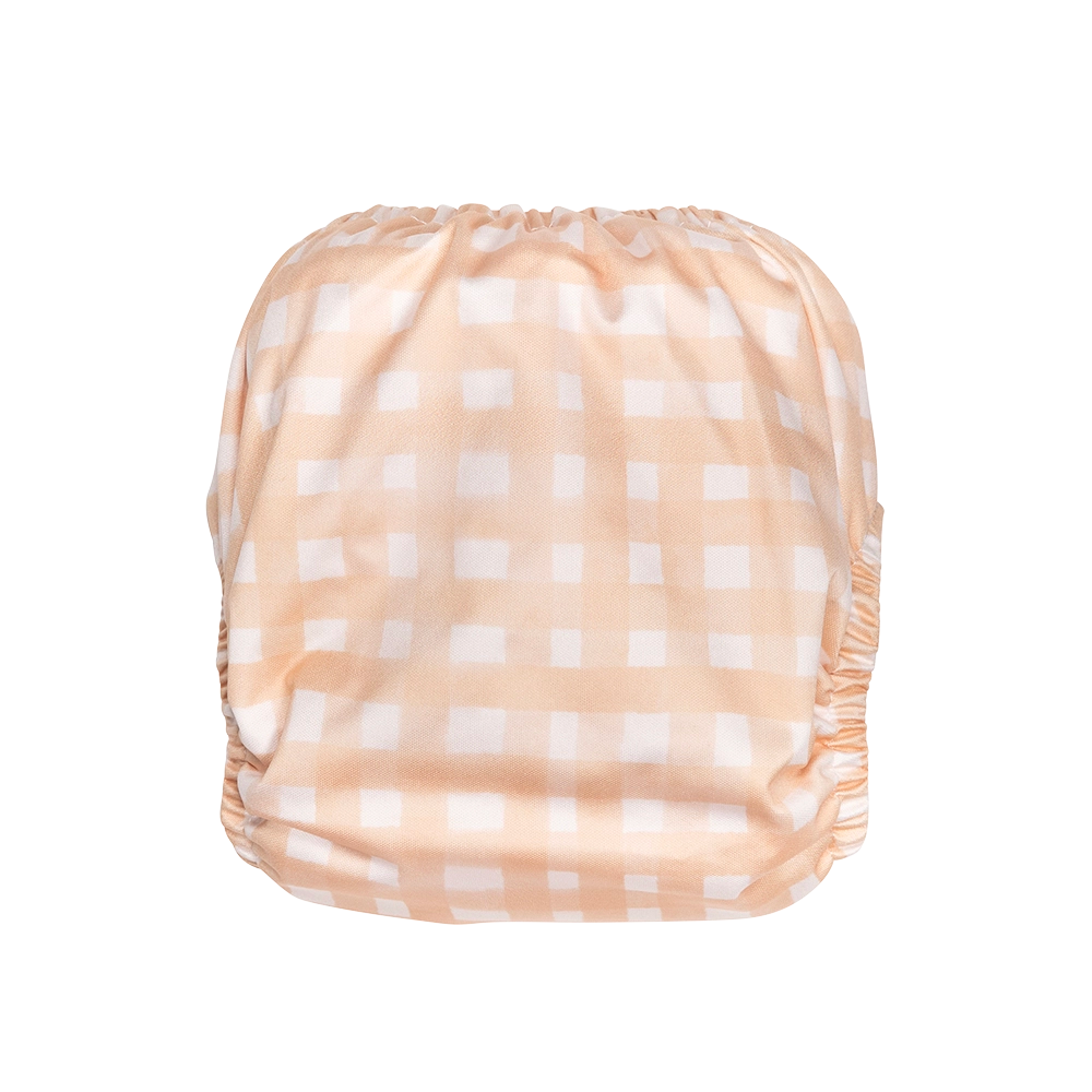 Peachy Plaid Reusable Cloth Nappy