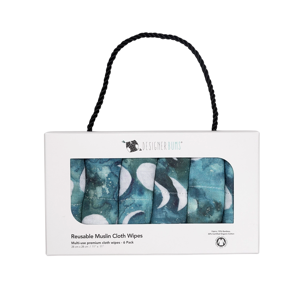 Transformative Teal Moon Cloth Wipes