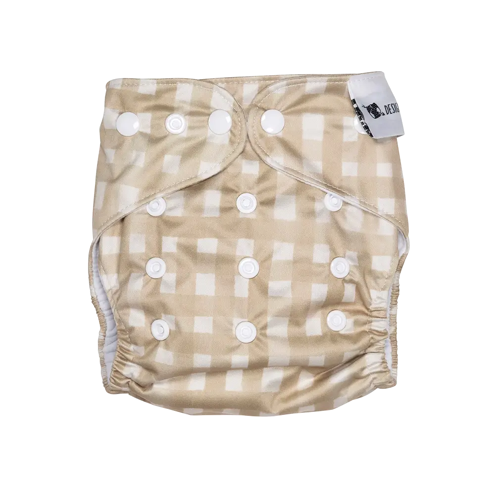 Chocolate Checkers Reusable Cloth Nappy