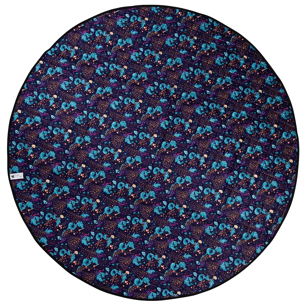 Indigo Plumes Play Mat