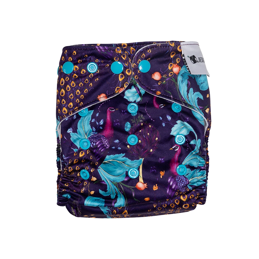 Indigo Plumes Reusable Cloth Nappy