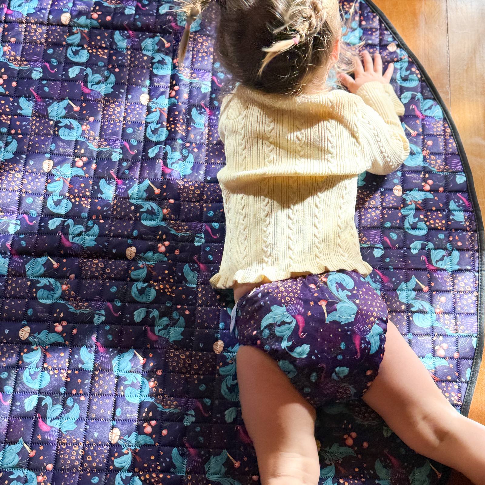 Indigo Plumes Reusable Cloth Nappy