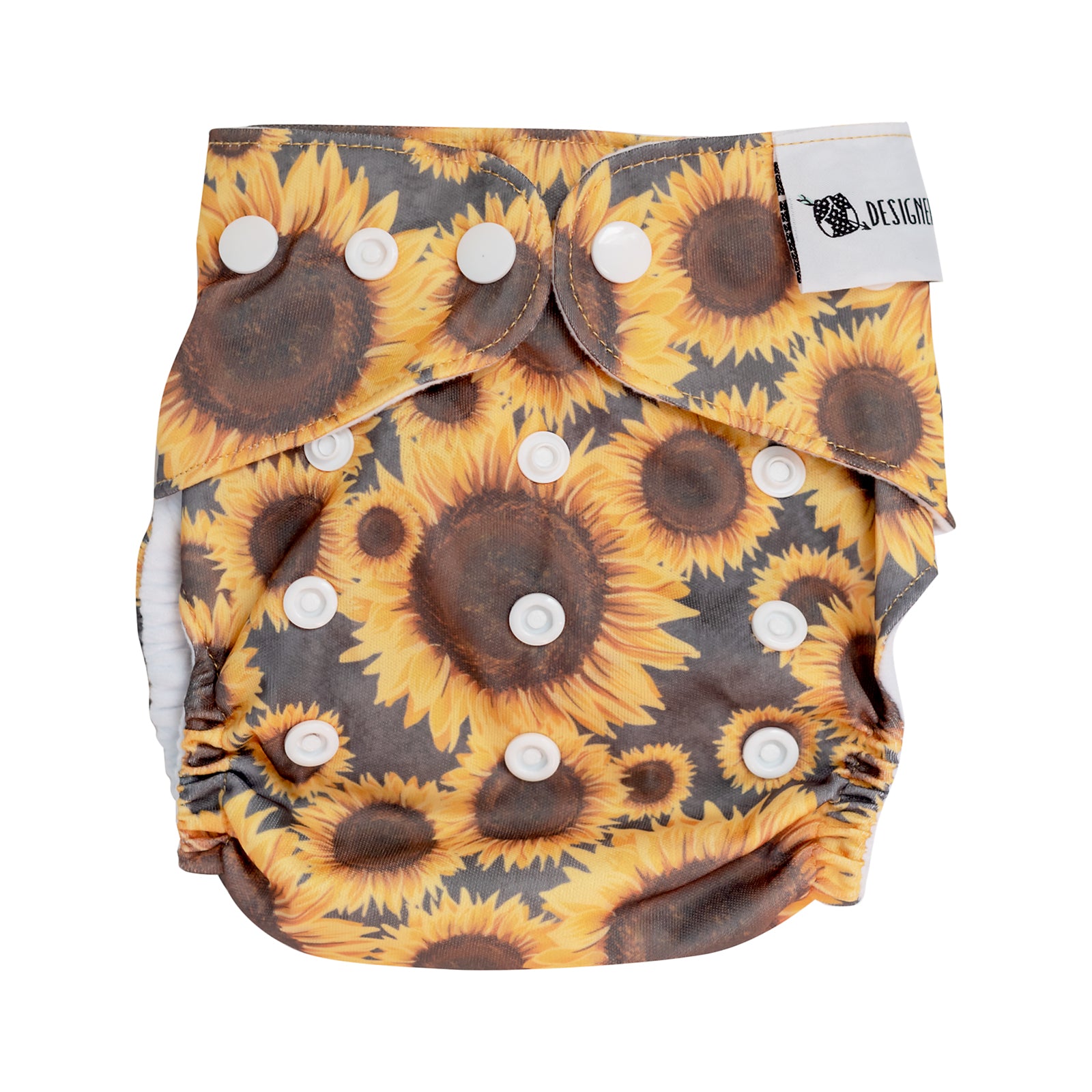 Vintage Sunflowers Reusable Cloth Nappy - SHELL ONLY
