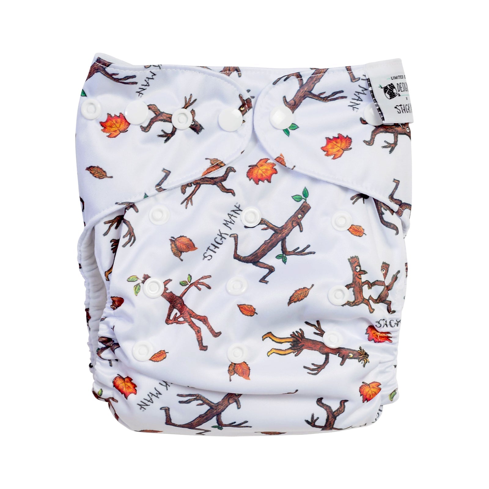Stick Man And Stick Family Large Cloth Nappy